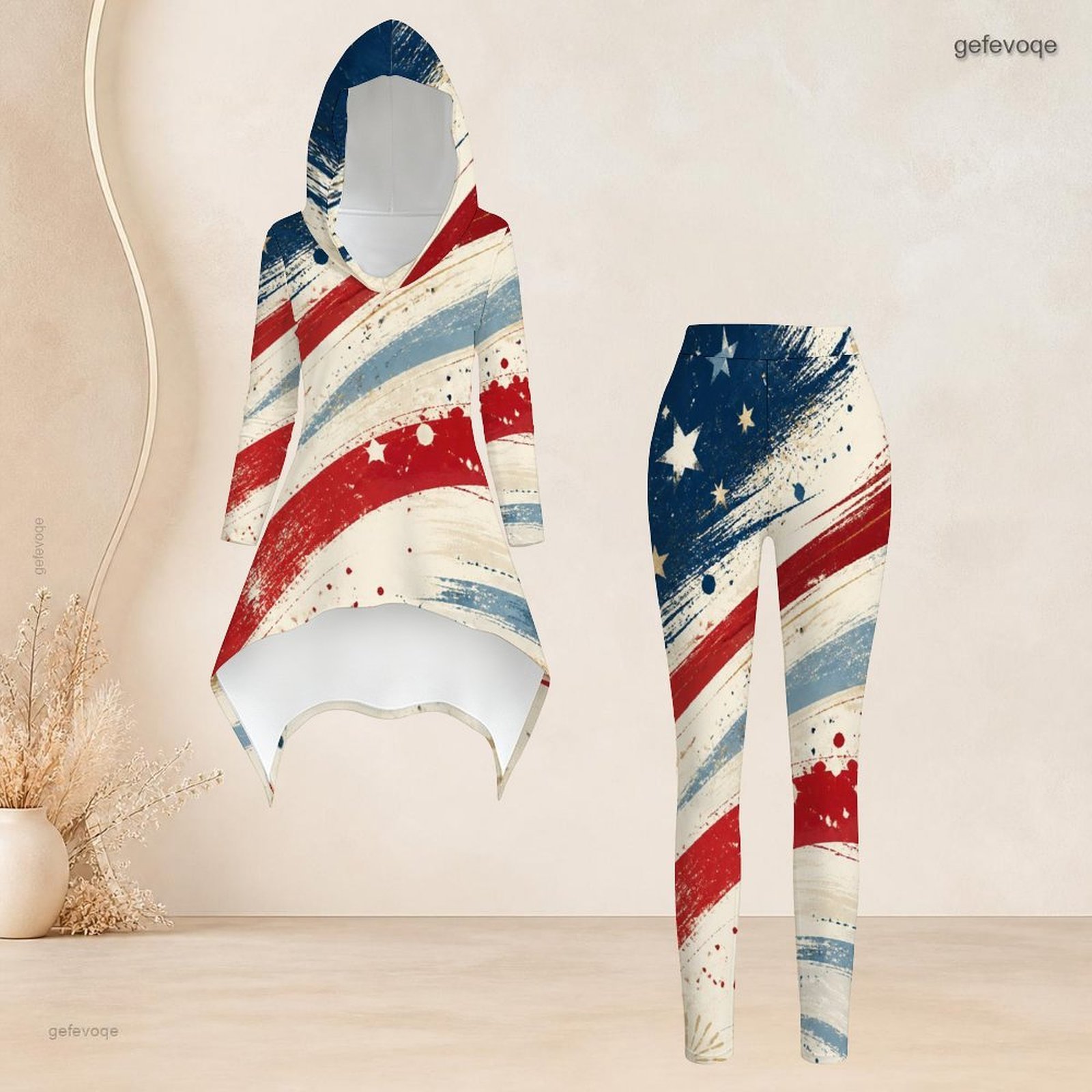 Women'S Fashion Leggings - Conjunto Casual de 2 Piezas para