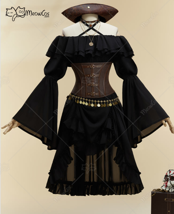 Corset Top Boned - MOBBUNNY Traje de Halloween estilo pirata