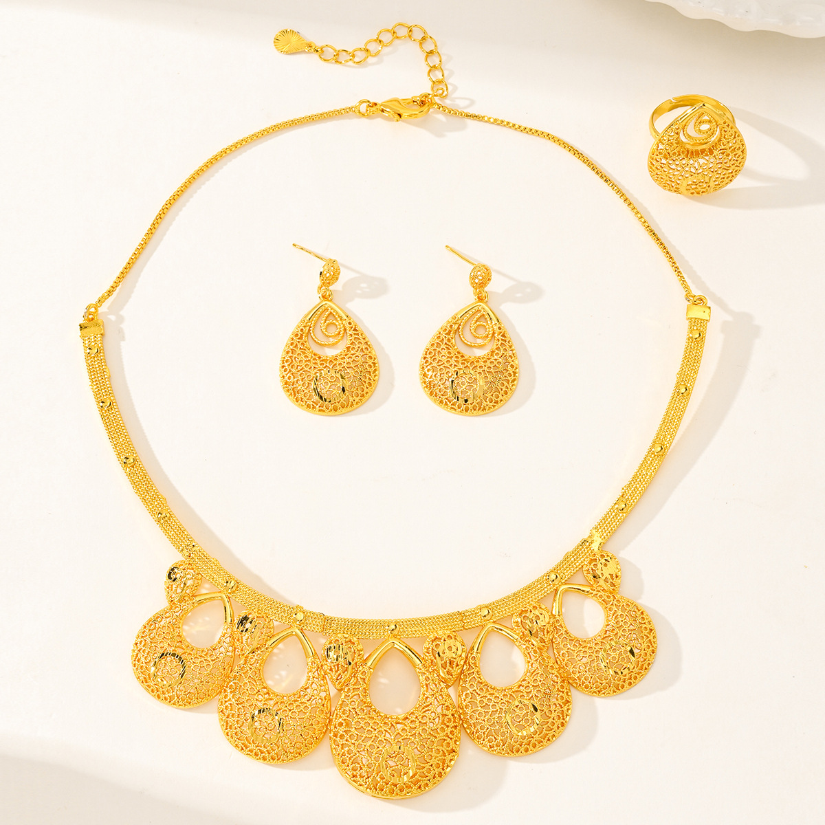 Women'S Fashion Rings Gold - Nuevo Conjunto de Joyería de Dubái,