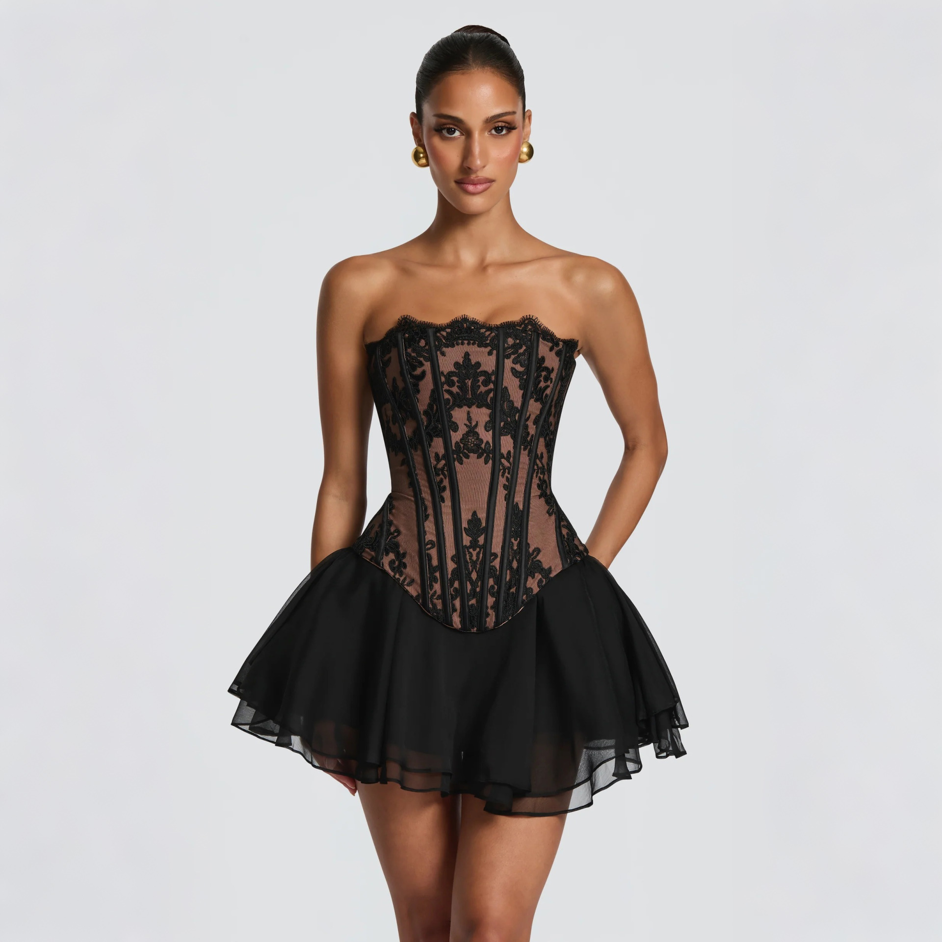 Corset Top Boned - Conjunto de 2 piezas Mingmingxi, sexy,