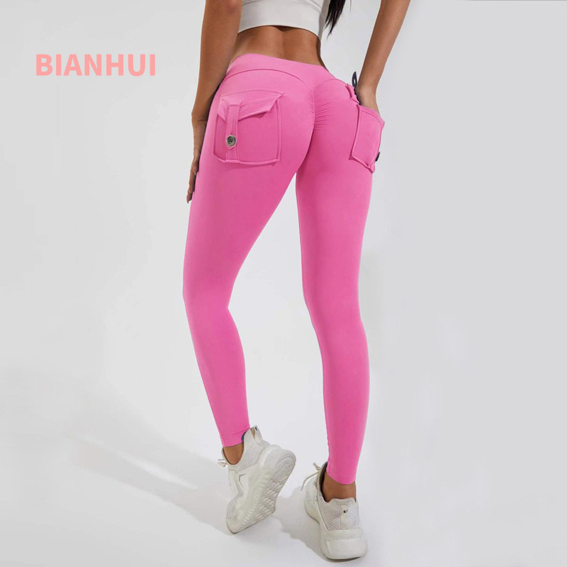 Women'S Fashion Leggings - BIANHUI-mallas deportivas con bolsillo para mujer,