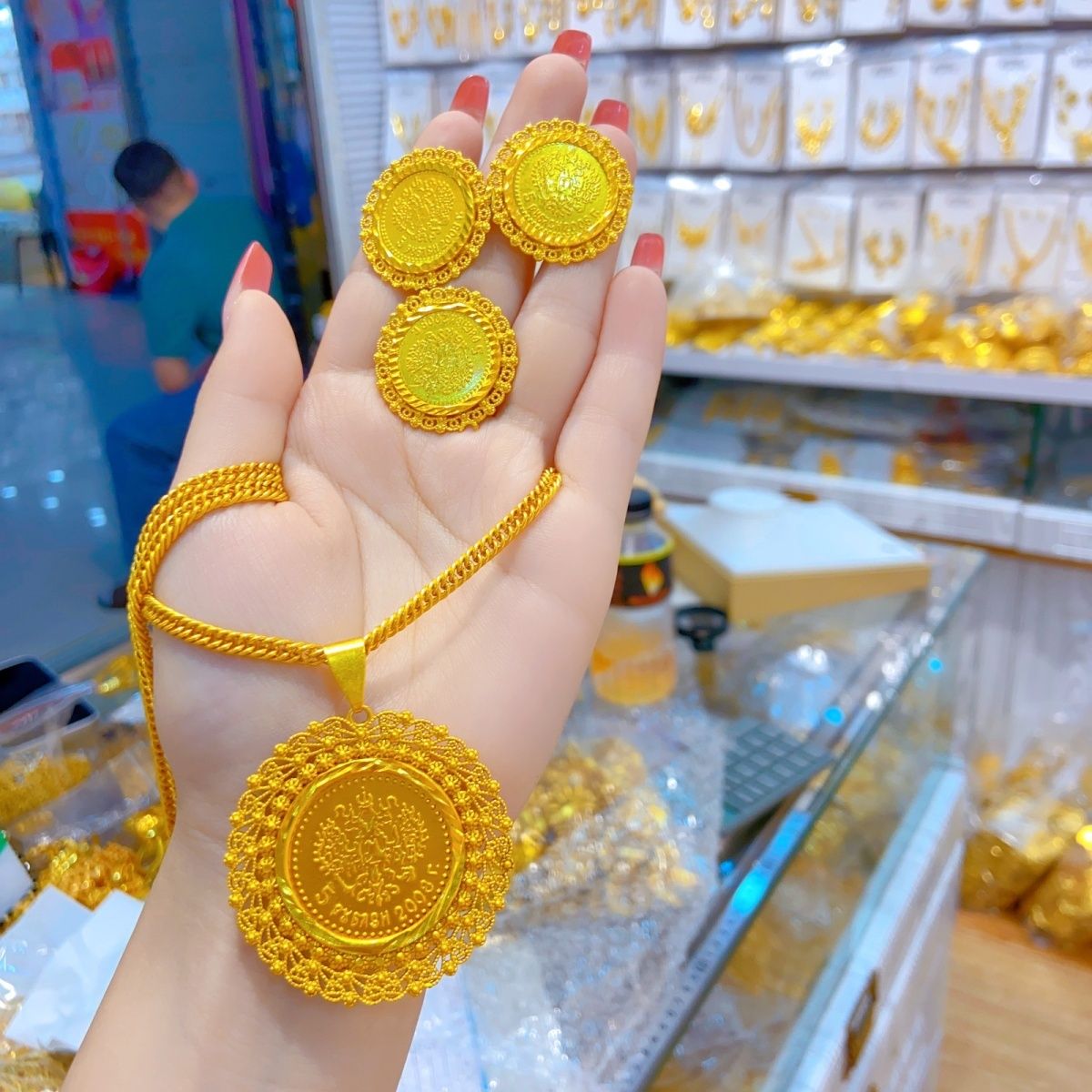 Women'S Fashion Rings Gold - Conjunto de tres piezas de joyería