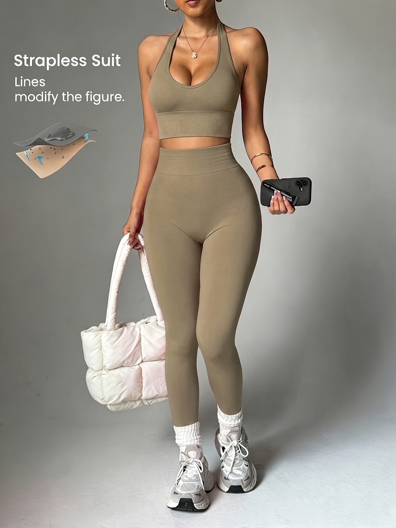 Women'S Fashion Leggings - Conjunto Deportivo de 2 Piezas para