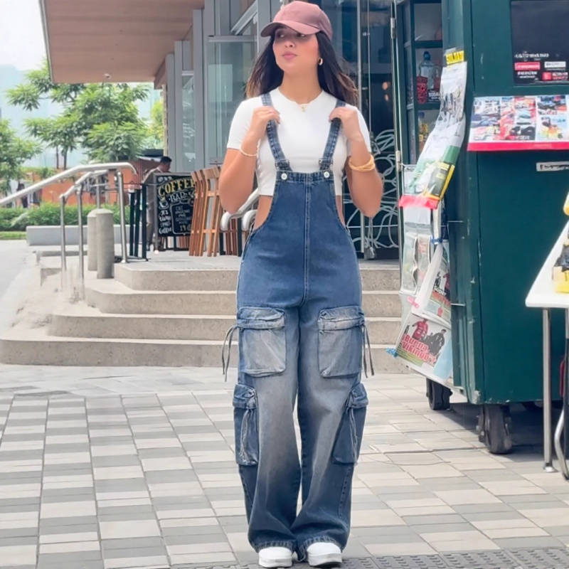 Overol de Mezclilla Casual de  - Women'S Fashion Overalls reseña y precio
