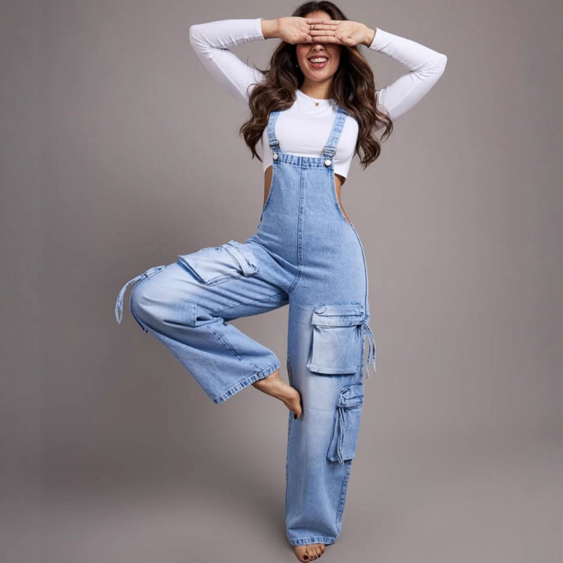 Overol de Mezclilla Casual de  - Women'S Fashion Overalls reseña y precio