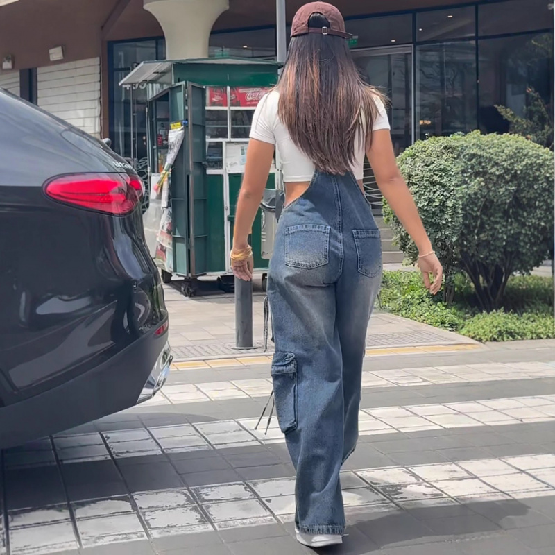 Overol de Mezclilla Casual de  - Women'S Fashion Overalls reseña y precio