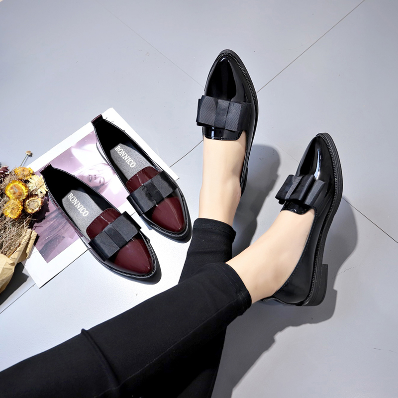 Zapatos Planos de Piel Sintéti - Women'S Fashion Loafers reseña y precio