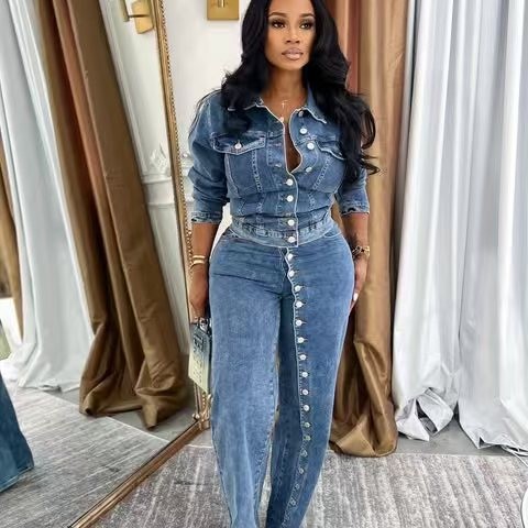 Conjunto de Jeans para Mujer,  - Women'S Fashion Denim Jacket reseña y precio