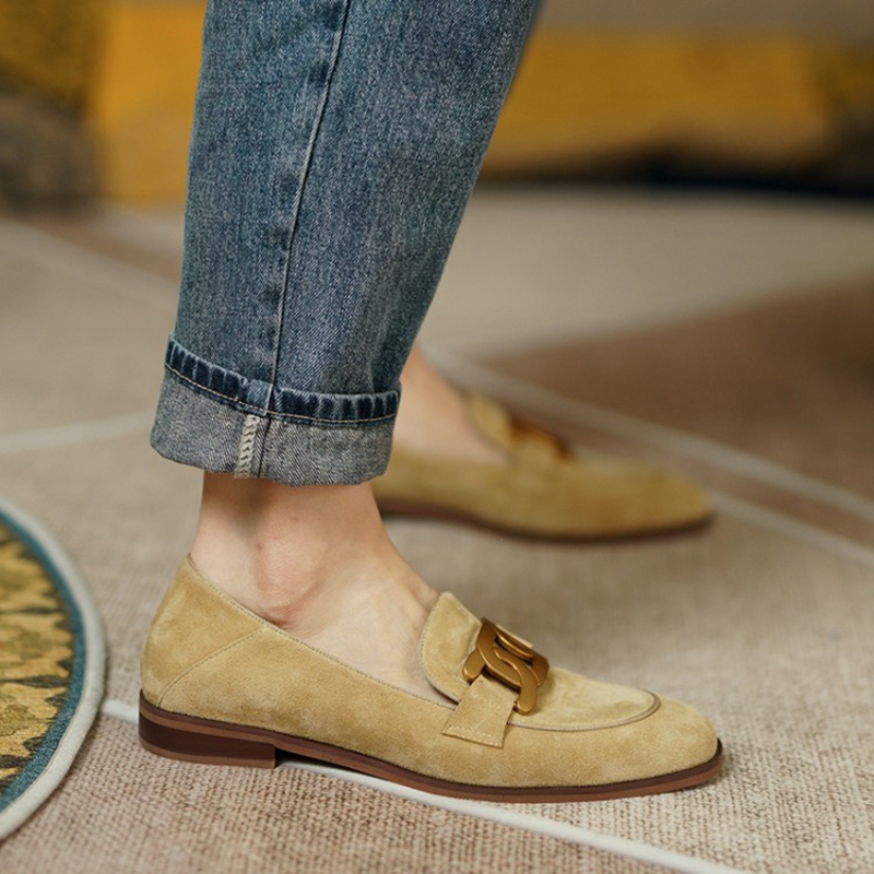Mocasines de cuero de ante par - Women'S Fashion Loafers reseña y precio
