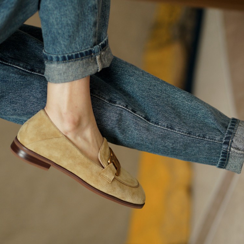 Mocasines de cuero de ante par - Women'S Fashion Loafers reseña y precio