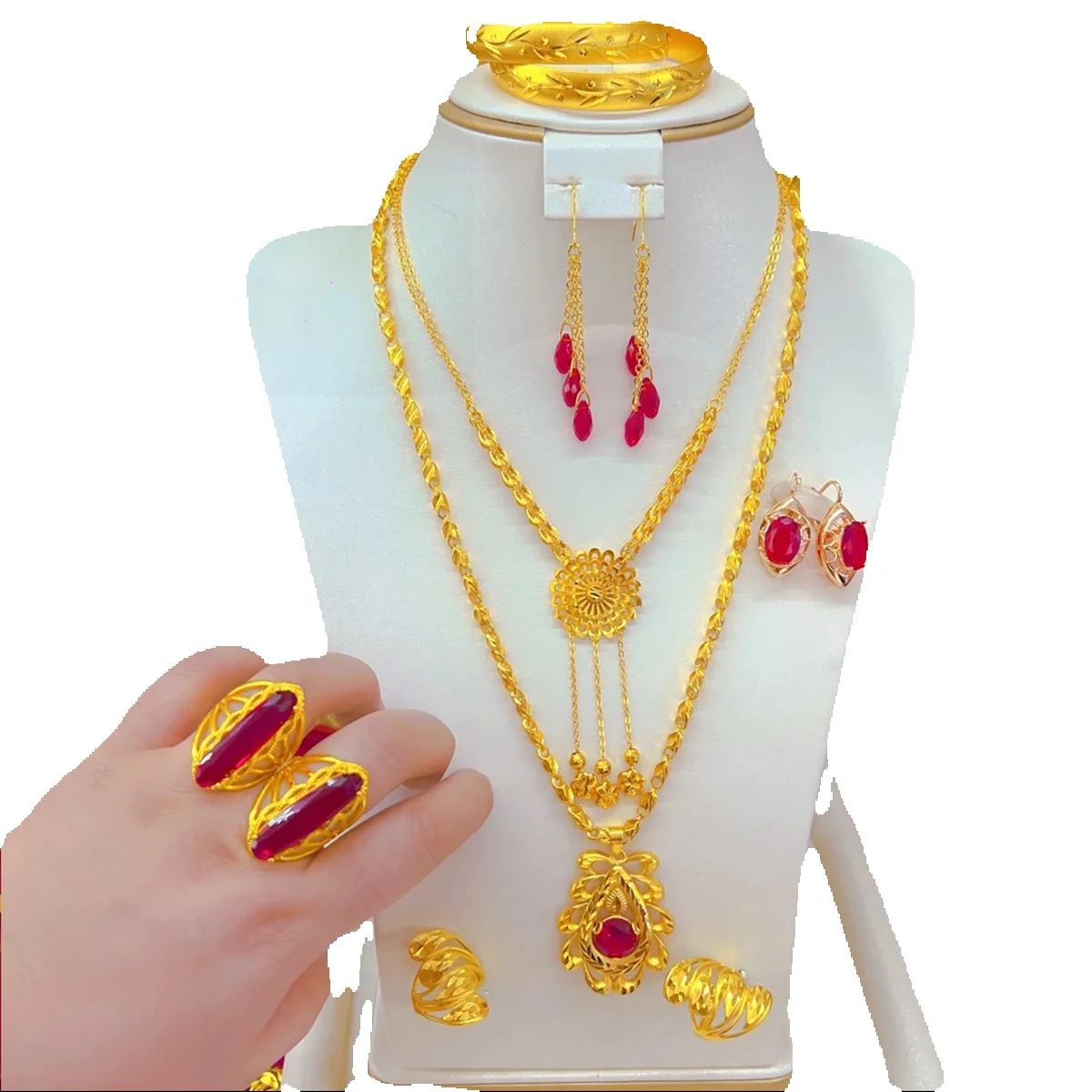 Nuevo Conjunto de Joyería Euro - Women'S Fashion Rings Gold reseña y precio
