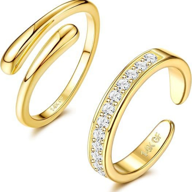 Anillo de pie de circón ajusta - Women'S Fashion Rings Gold reseña y precio
