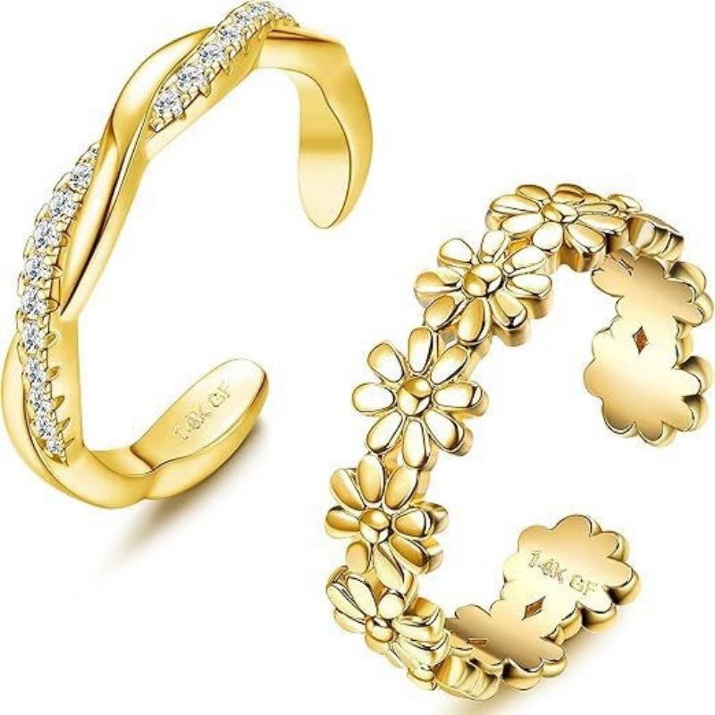 Anillo de pie de circón ajusta - Women'S Fashion Rings Gold reseña y precio
