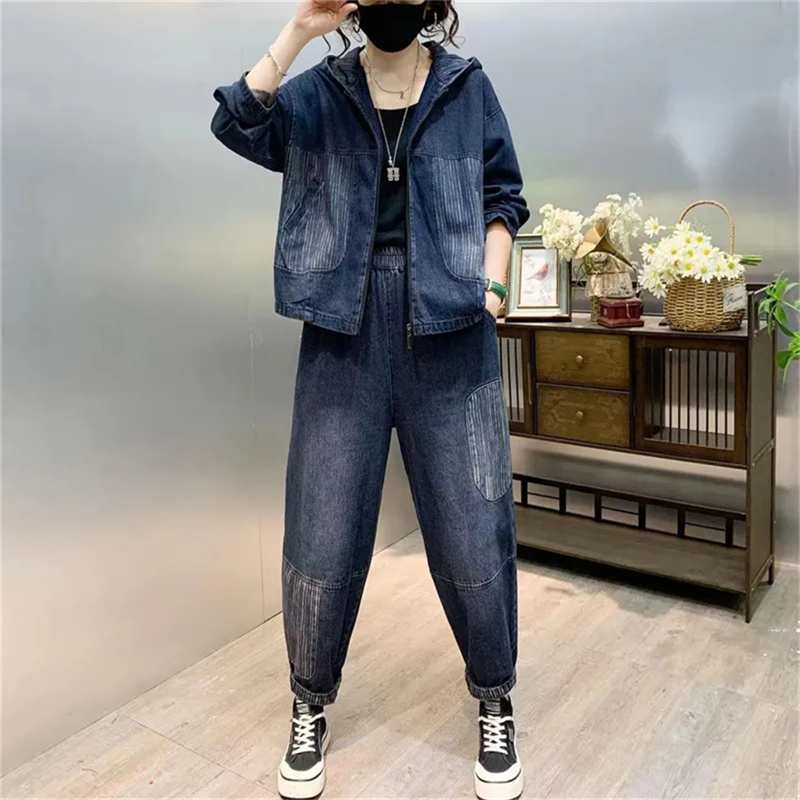 QDenim-chaqueta con capucha pa - Women'S Fashion Denim Jacket reseña y precio
