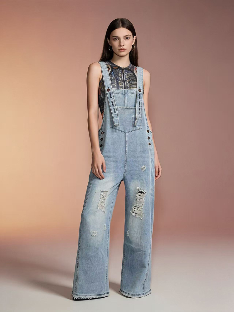 Nuevos Monos Vaqueros Retro de - Women'S Fashion Overalls reseña y precio