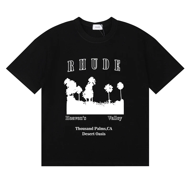 Camiseta de marca Rhude para h - Women Fashion Brand Logo reseña y precio