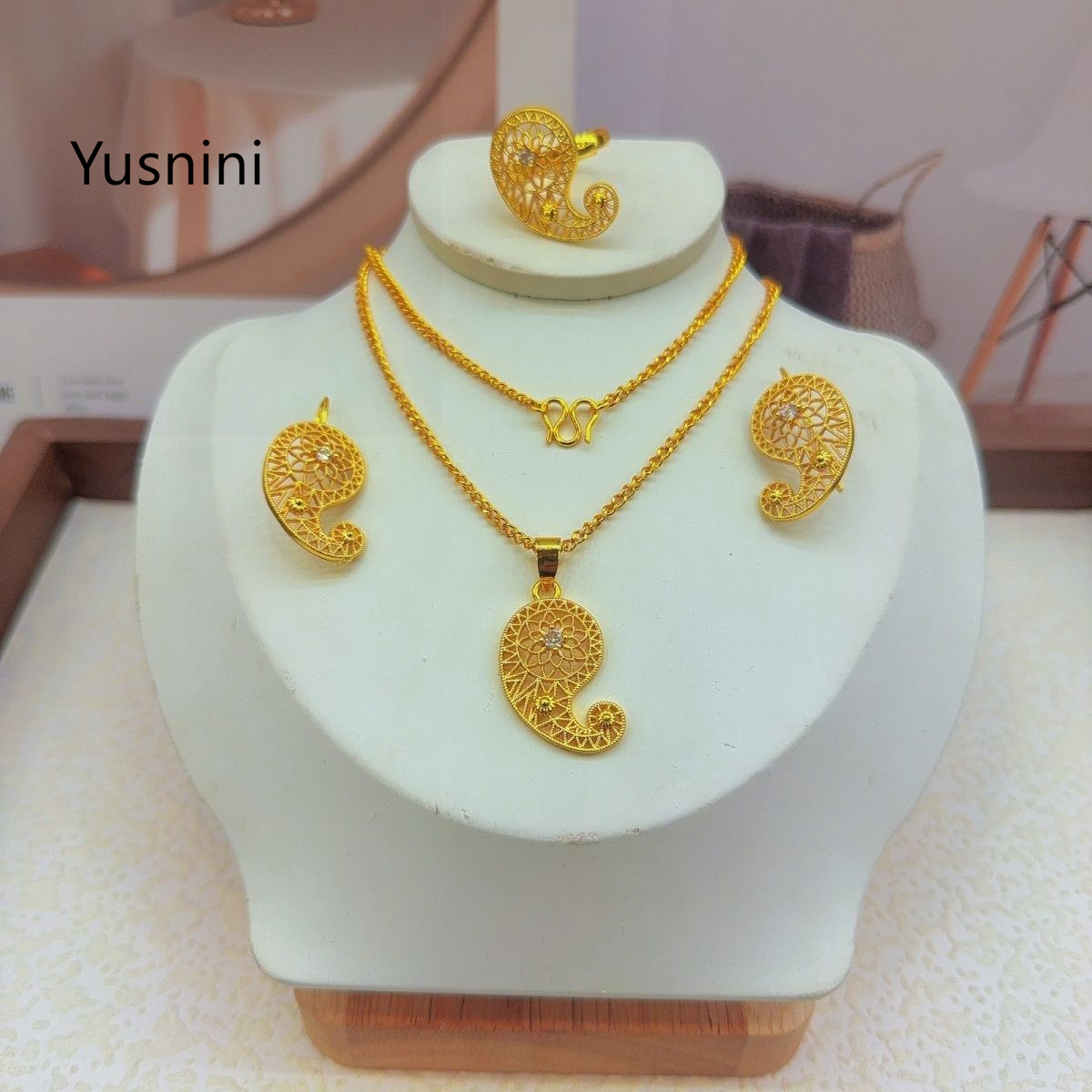 Nuevo Conjunto de Joyería de M - Women'S Fashion Rings Gold reseña y precio