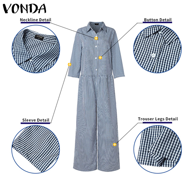 VONDA-monos Vintage de talla g - Women'S Fashion Overalls reseña y precio