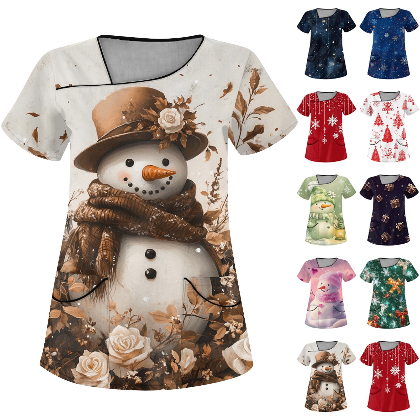 Camiseta de Navidad para enfer - Women'S Fashion Overalls reseña y precio
