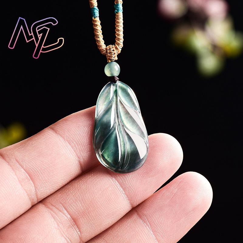 Colgante de hoja de jadeíta de - Women'S Fashion Gifts reseña y precio