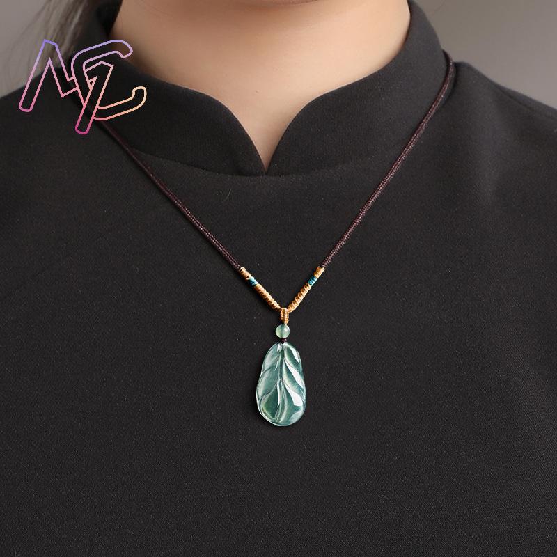Colgante de hoja de jadeíta de - Women'S Fashion Gifts reseña y precio