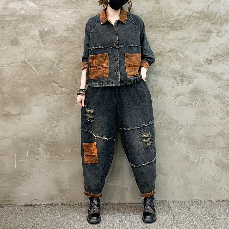 Conjunto Vaquero Retro para Mu - Women'S Fashion Denim Jacket reseña y precio